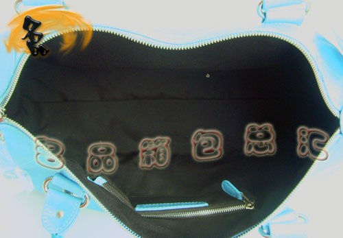 084324B 新款藍(lán)色高檔牛皮女包 BALENCIAGA機(jī)車包 超A時(shí)尚女士手提包