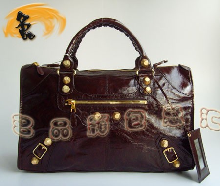 084327B 巴黎世家 經典機車包 BALENCIAGA時尚女士牛皮手提包 女包