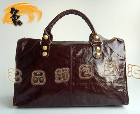 084327B 巴黎世家 經典機車包 BALENCIAGA時尚女士牛皮手提包 女包