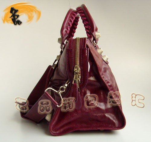 084328A 巴黎世家時尚手提包 BALENCIAGA經典機車包 最新款休閑女士斜挎包