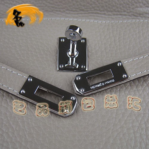 H008 Hermes 荔枝紋女包 Hermes經(jīng)典款 Kelly 凱莉包 手提包 晚宴包 灰色
