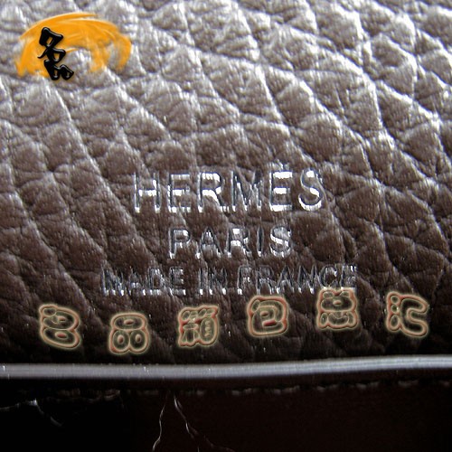 H008 Hermes 荔枝紋女包 Hermes經(jīng)典款 Kelly 凱莉包 手提包 晚宴包 深啡色