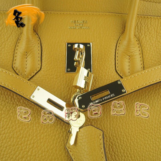 6088 Hermes 30 Birkin 手提包 Hermes Birkin 鉑金包 Hermes女包 黃色金扣