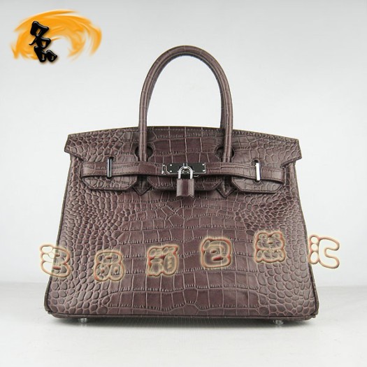 6088 Hermes最新款鱷魚紋 時尚女士手提包 Hermes Birkin 鉑金包 Hermes女包