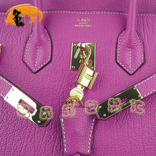 6089 Hermes 35 Birkin 牛頸紋手提包 Hermes女包 Hermes Birkin 鉑金包 桃紅色金扣