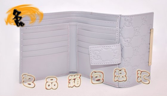 112664 GUCCI錢(qián)包 GUCCI最新款 全皮壓花短款錢(qián)包 GUCCI女士錢(qián)夾 淺紫色