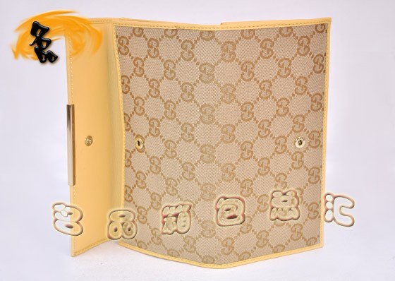 112715 GUCCI新款雙G花布女士錢(qián)夾 GUCCI錢(qián)包 GUCCI長(zhǎng)款錢(qián)包 黃配杏色