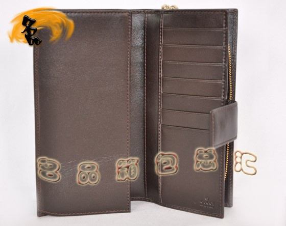 233024 GUCCI帆布包 GUCCI錢(qián)包 雙G花布 布配皮 GUCCI時(shí)尚休閑錢(qián)包