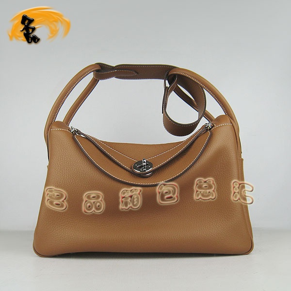 6208 Hermes Lindy系列 Hermes單肩包 女包 Hermes 手提包荔枝紋 淺啡色