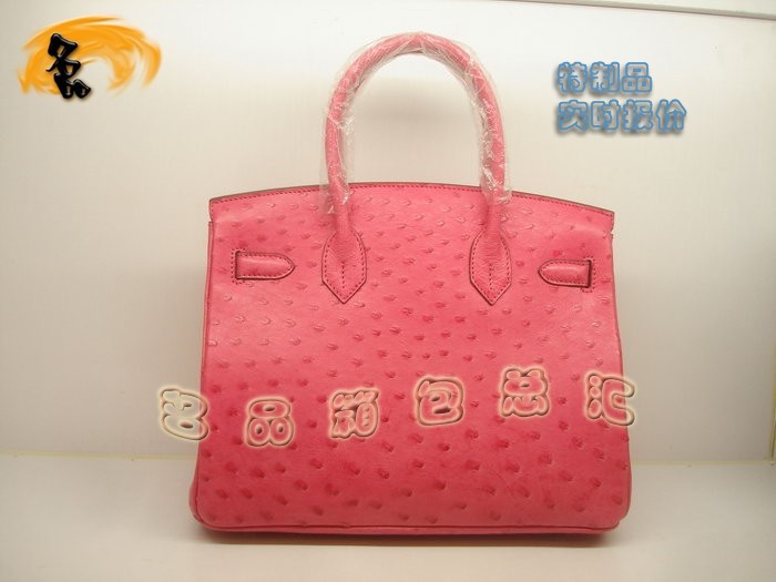 09702 真鴕鳥皮 手提包 Hermes Birkin 鉑金包 Hermes 女包 桃紅色 訂制品 實(shí)時(shí)報(bào)價(jià)