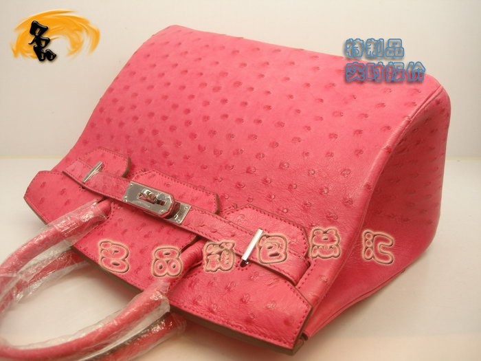 09702 真鴕鳥皮 手提包 Hermes Birkin 鉑金包 Hermes 女包 桃紅色 訂制品 實(shí)時(shí)報(bào)價(jià)