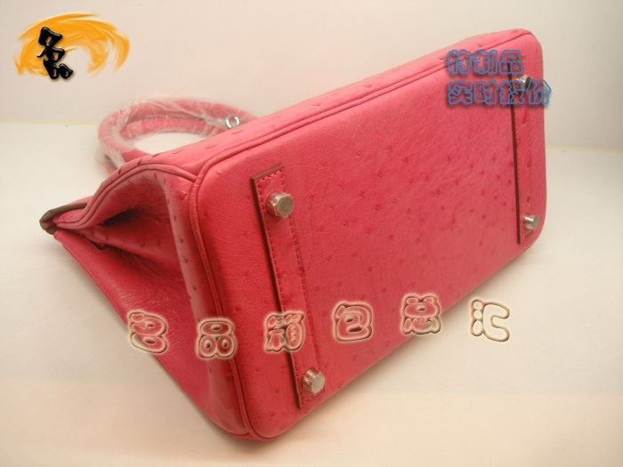 09702 真鴕鳥皮 手提包 Hermes Birkin 鉑金包 Hermes 女包 桃紅色 訂制品 實(shí)時(shí)報(bào)價(jià)