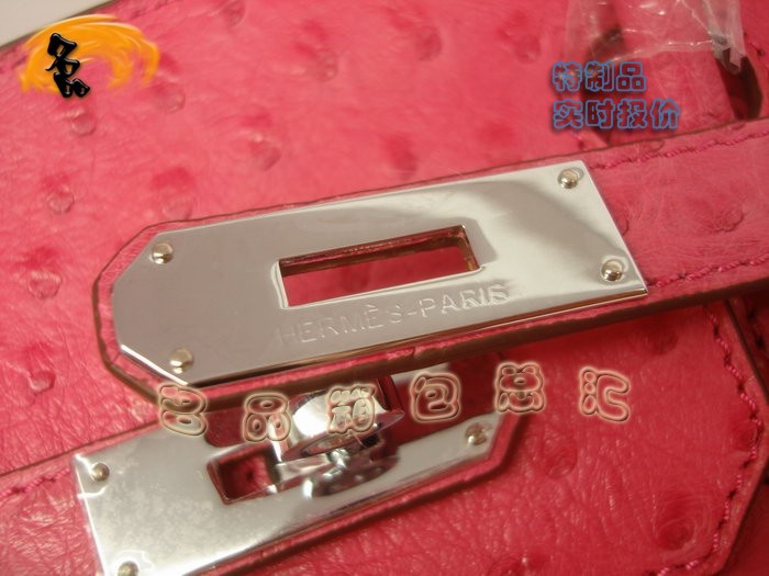 09702 真鴕鳥皮 手提包 Hermes Birkin 鉑金包 Hermes 女包 桃紅色 訂制品 實(shí)時(shí)報(bào)價(jià)