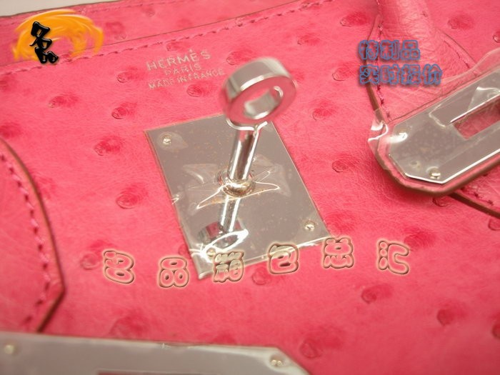 09702 真鴕鳥皮 手提包 Hermes Birkin 鉑金包 Hermes 女包 桃紅色 訂制品 實(shí)時(shí)報(bào)價(jià)