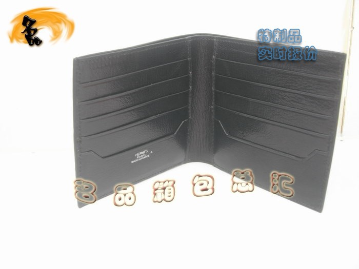 07494 Hermes錢(qián)包 Hermes真鱷魚(yú)皮 最新款短款錢(qián)包 愛(ài)馬仕錢(qián)夾 黑色