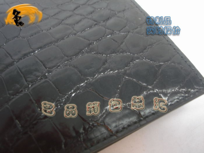 07494 Hermes錢(qián)包 Hermes真鱷魚(yú)皮 最新款短款錢(qián)包 愛(ài)馬仕錢(qián)夾 黑色
