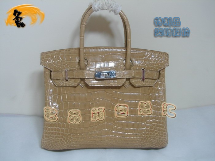 08003 Hermes Birkin 鉑金包 Hermes 女包 真鱷魚皮 手提包 杏色 訂制品 實時報價