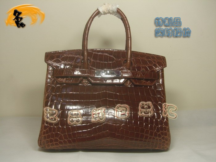 08159 Hermes Birkin 鉑金包 Hermes 女包 真鱷魚皮 手提包 深啡色 訂制品 實時報價