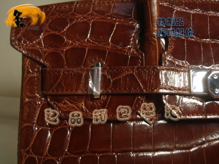 08159 Hermes Birkin 鉑金包 Hermes 女包 真鱷魚皮 手提包 深啡色 訂制品 實時報價
