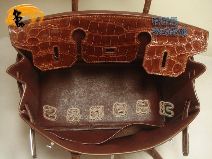 08159 Hermes Birkin 鉑金包 Hermes 女包 真鱷魚皮 手提包 深啡色 訂制品 實時報價