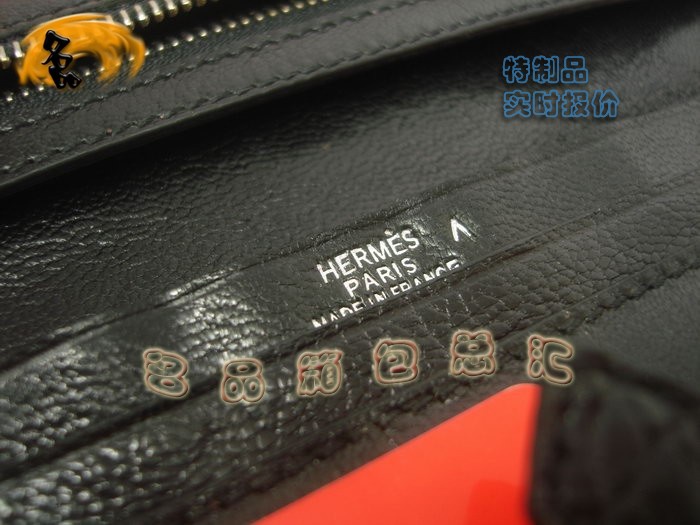 05615 Hermes最新款 Hermes真鱷魚皮 時尚女士錢夾 愛馬仕長款錢包 黑色 實時報價