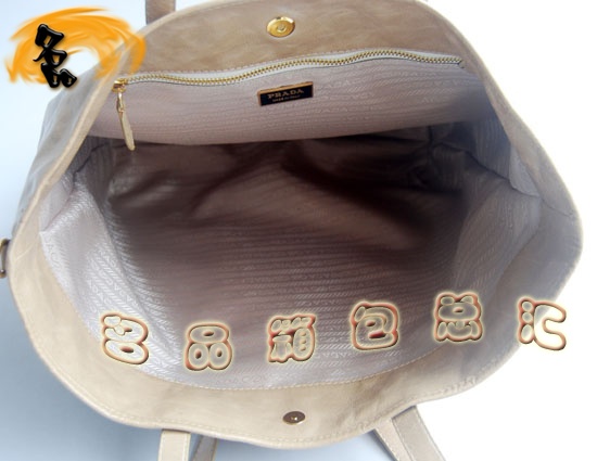29165 Prada最新款 普拉達(dá)牛皮女士卡通單肩包 Prada手提包 一比一品質(zhì) 米黃色