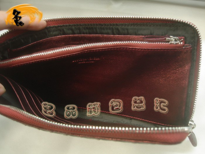 08670 Bottega Veneta羊皮手工編織錢包 BV女包 Bottega Veneta長款錢包 棗紅色