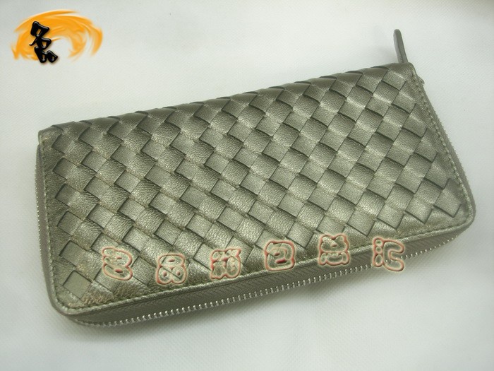 08621 Bottega Veneta經典款羊皮編織女包 Bottega Veneta時尚女士長款錢包 古銅色