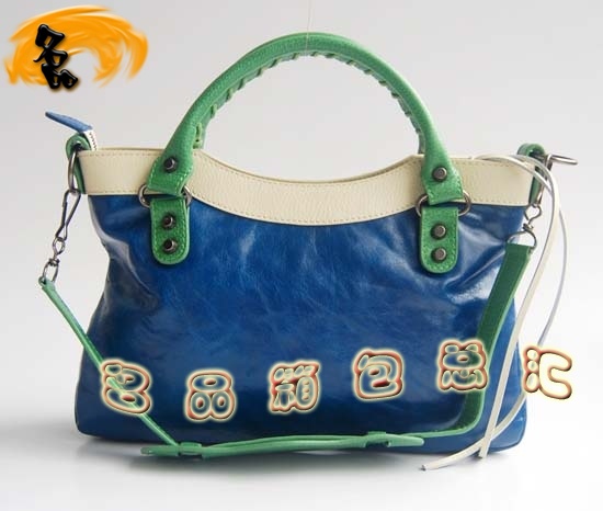 084331 ��������Ů�� ƴɫ�^��ţƤŮʿ�C(j��)܇�� Balenciaga����� �μ�� �{(l��n)���װ�ɫ