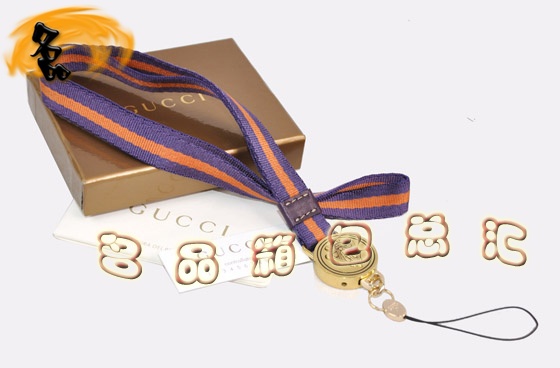 224076 Gucci手機鏈 古奇最新款掛件 Gucci手機掛飾 Gucci飾品 織帶 紫色