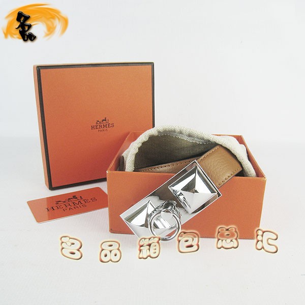 408 最新款Hermes皮帶 Hermes腰帶 愛(ài)馬仕男款皮帶 荔枝紋淺啡配中藍(lán) 銀扣3cm