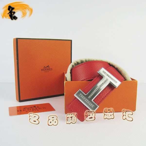 449 最新款?lèi)?ài)馬仕皮帶 Hermes皮帶 Hermes腰帶 荔枝紋白配紅 銀扣(帶鉆)3.8cm