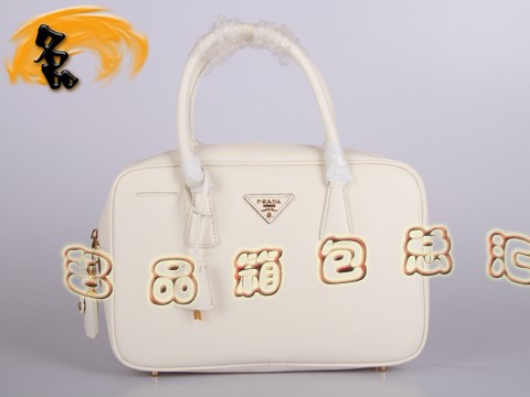 BL0095 Prada手提包 普拉達時尚女士休閑包 Prada女包 原版一比一品質 白色