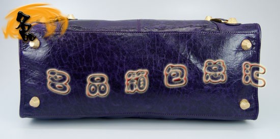 084324B Balenciaga女包 手提包 進(jìn)口羊皮時尚休閑女包 巴黎世家手提包 深紫色