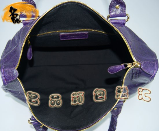 084324B Balenciaga女包 手提包 進(jìn)口羊皮時尚休閑女包 巴黎世家手提包 深紫色