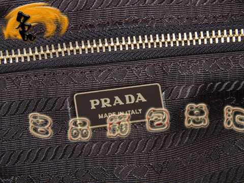 BN1407 正品品質 普拉達羊皮女士斜挎包 最新款褶皺系列女包 Prada手提包 啡色