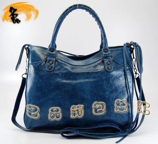 084616  Balenciaga�C(j��)܇(ch��)�� �������҆μ�� �M(j��n)��ţƤ��(j��ng)��r(sh��)��Ů�� ���{(l��n)ɫ