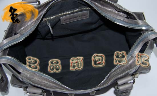 173082A Balenciaga手提包 巴黎世家單肩包 進口牛皮經典時尚女包 機車包 深銀灰色
