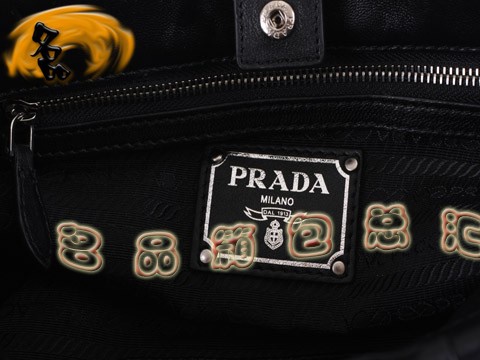 BN1791 �����_(d��)���¿��ް���Ƥ�r��Ůʿ���e�� Prada����� Pradaб��� ��ɫ