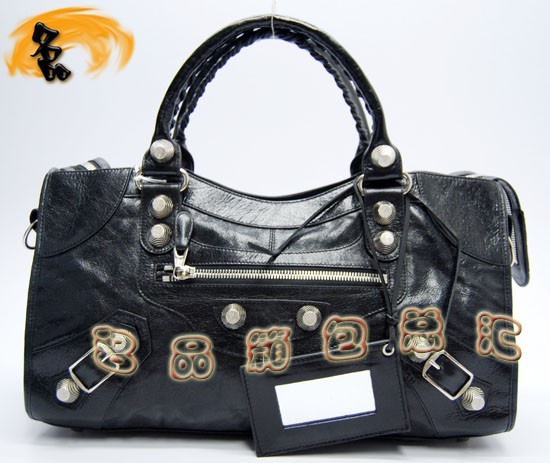 173082A Balenciaga單肩包 巴黎世家手提包 進(jìn)口牛皮經(jīng)典時(shí)尚女包 機(jī)車包 黑色