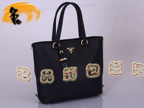 BR4372 Prada單肩包 新款時尚女士休閑包 普拉達手提包 進口牛皮女包 黑色
