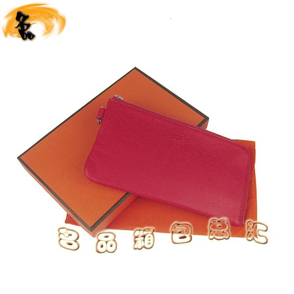 H010 Hermes錢包 愛(ài)馬仕最新款女士長(zhǎng)款錢夾 Hermes卡包 荔枝紋錢包 紅色