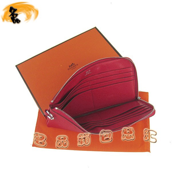 H010 Hermes錢包 愛(ài)馬仕最新款女士長(zhǎng)款錢夾 Hermes卡包 荔枝紋錢包 紅色