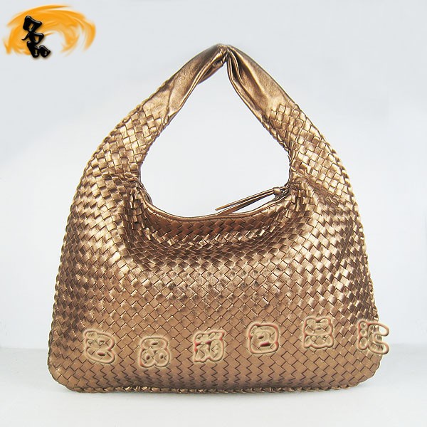 78918 BOTTEGA VENETA最新款女士休閑包 寶緹嘉單肩包 BV女包 羊皮編織 金色