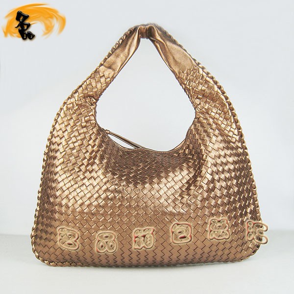 78918 BOTTEGA VENETA最新款女士休閑包 寶緹嘉單肩包 BV女包 羊皮編織 金色