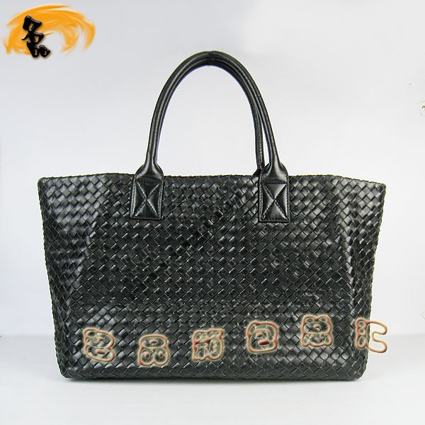78919 BOTTEGA VENETA最新款女士休閑包 寶緹嘉手提包 BV女包 羊皮編織 黑色