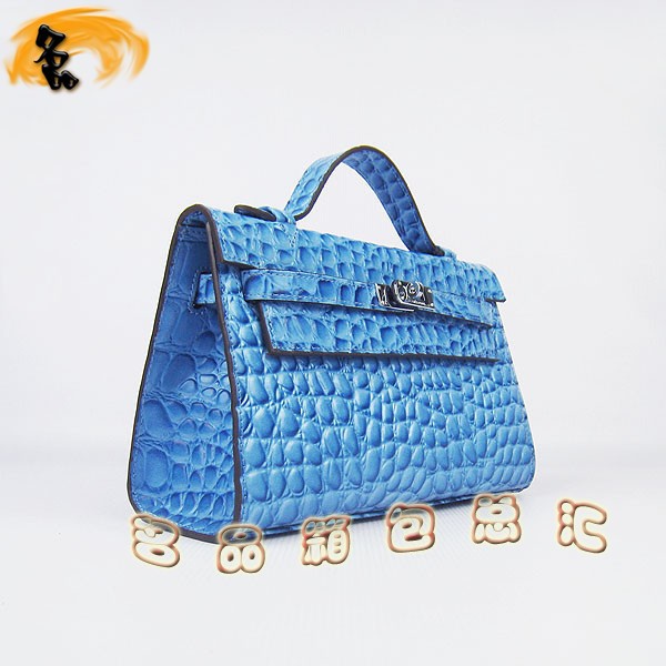 H008 最新款Hermes女包 手提包 愛馬仕晚宴包 Hermes Kelly Bag 凱莉包 石頭紋 淺藍色