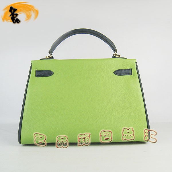 6108 凱莉包 Hermes女包 手提包 愛馬仕斜挎包 Hermes Kelly Bag 配色荔枝紋 黃藍綠色金扣
