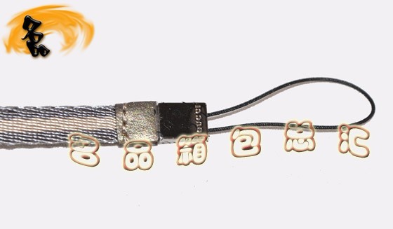 07168R Gucci手機掛飾 Gucci飾品 Gucci手機鏈 古奇最新款掛件 織帶 灰配白色