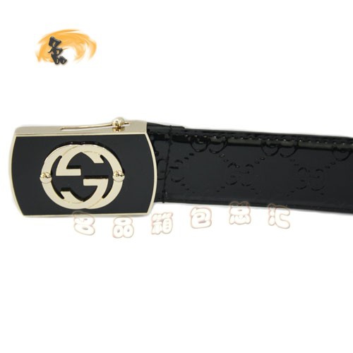 1127 Gucci皮帶 Gucci腰帶 Gucci經典款漆皮女士皮帶 古奇牛皮時尚休閑皮帶 黑色
